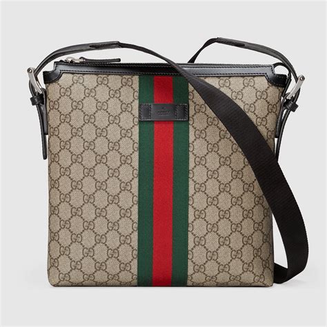 gucci men's supreme messenger bag